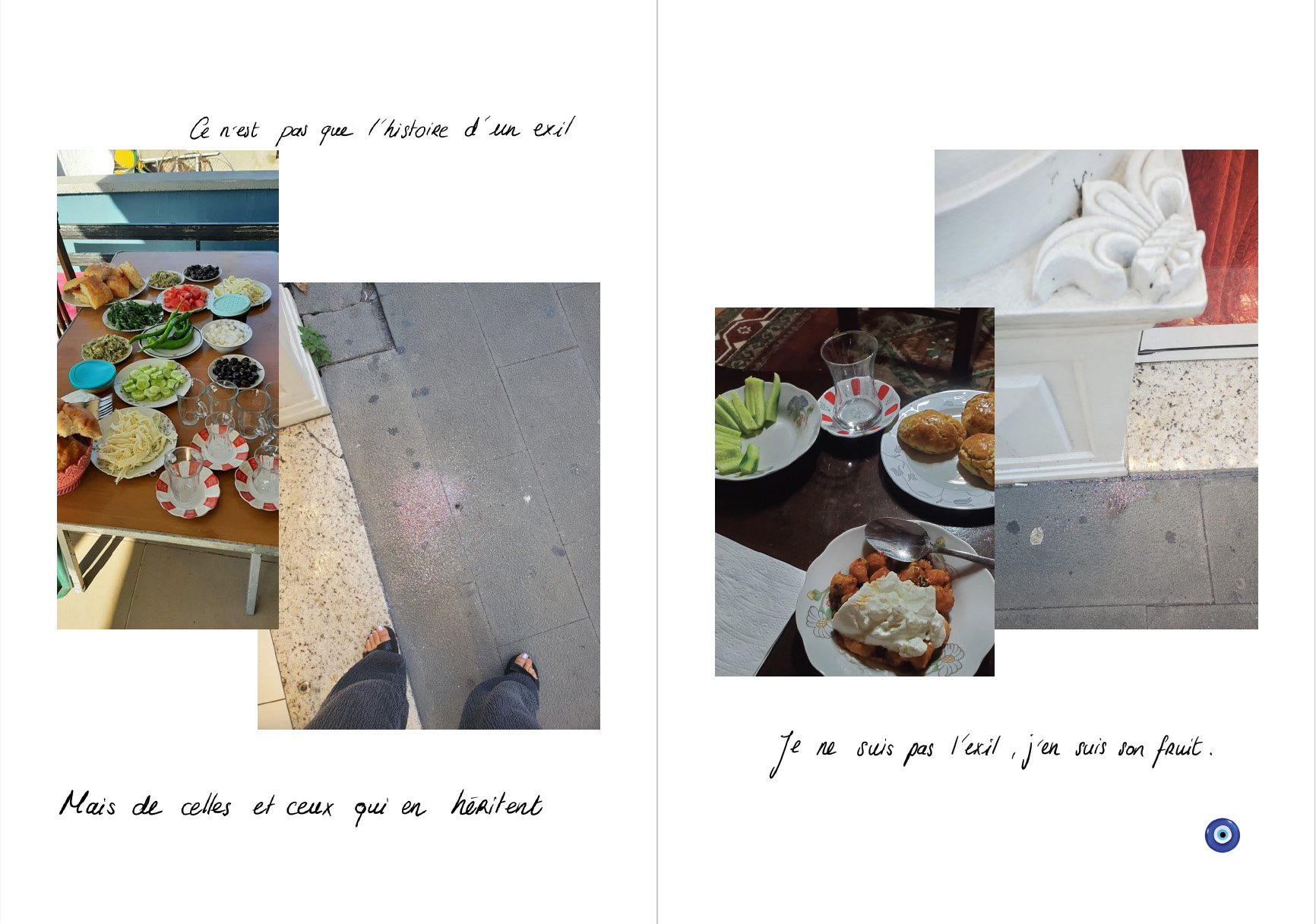 Double page collage photographique Dîlan Kılıç